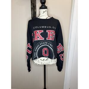 NWT BUCKEYE GLOW CROPPED LONG SLEEVE, BLACK SIZE XL